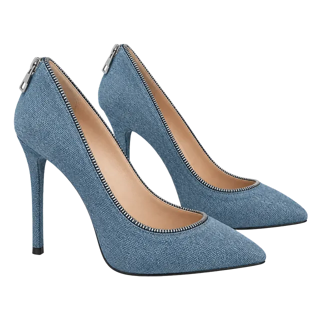 Diesel Denim Zipper Heels 8