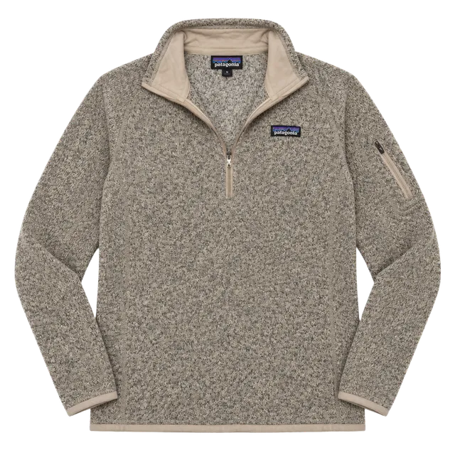 Patagonia Better Sweater 1/4 Zip Size S Fleece Pullover Heather Beige