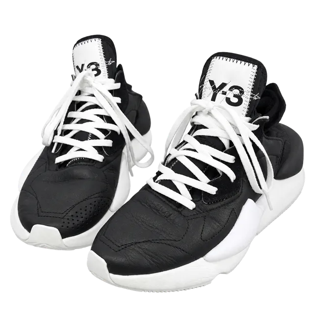 Y-3 Kaiwa Sneakers Size US 6.5 Black White Yohji Yamamoto