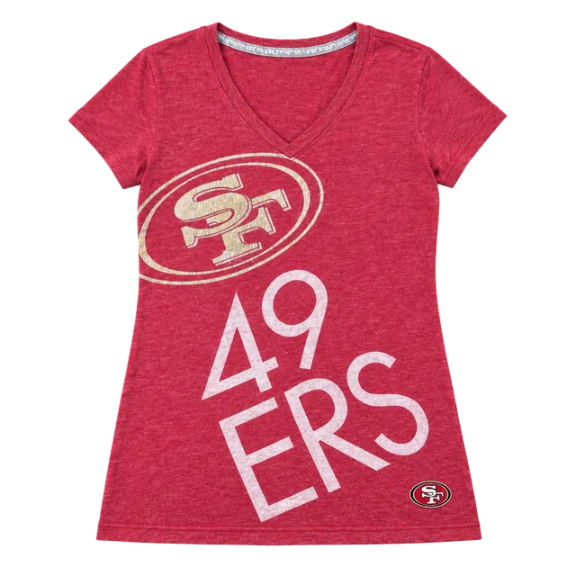 Nike San Francisco 49ers V-Neck T-Shirt Size S Red
