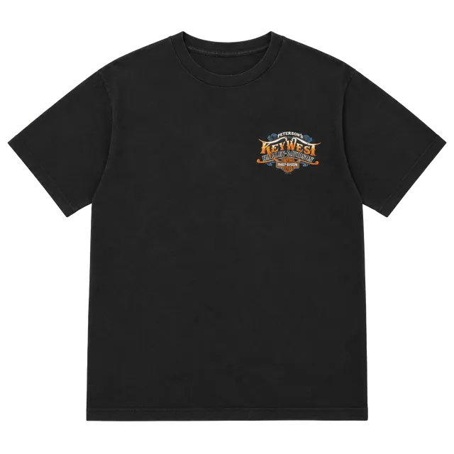 Harley-Davidson Peterson's Key West Florida Skull Pirate Black T-Shirt 2XL