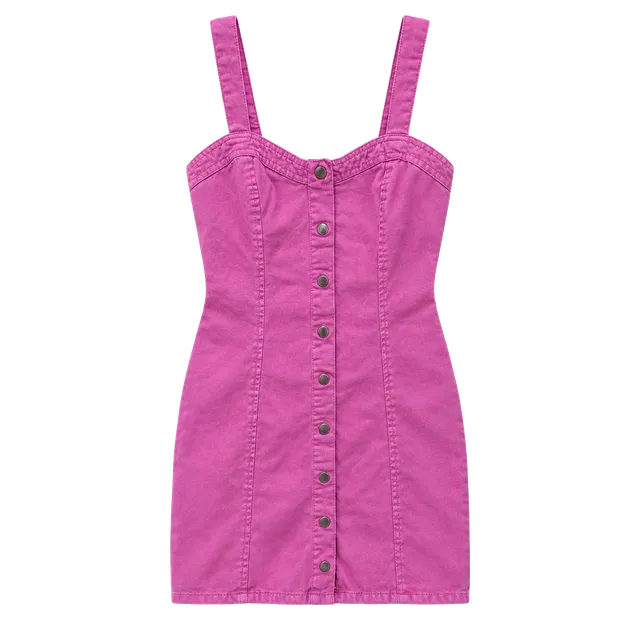 Japna Denim Dress Size S Purple Button Down Sleeveless Mini