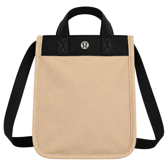 Lululemon Mini Canvas Canvas Canvas Crossbody Bag Tan Black