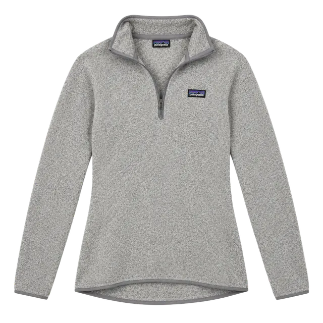 Patagonia Womens XS Better Sweater 1/4 Zip Fleece Pullover Slim Fit Gray Perfect