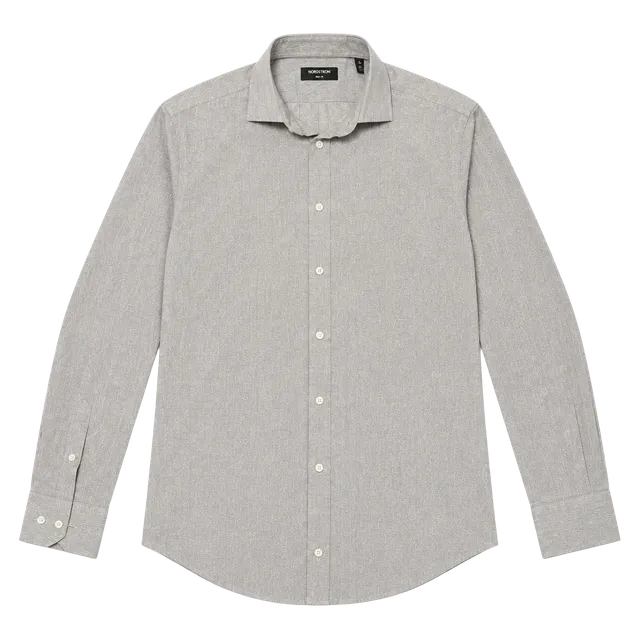 Nordstrom Trim Fit Dress Shirt Size 15.5 Gray Long Sleeve