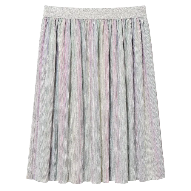 Wonder Nation Pleated Skirt Size L 10-12 Metallic Rainbow