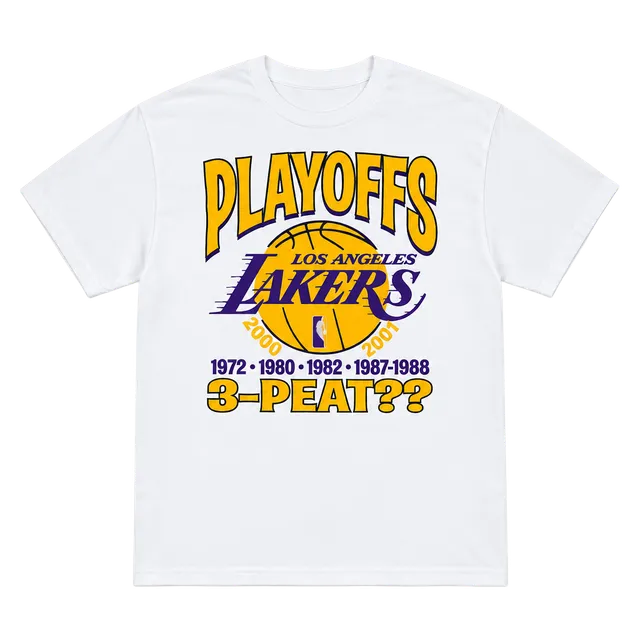 Alstyle Apparel Los Angeles Lakers 3-Peat T-Shirt Size L