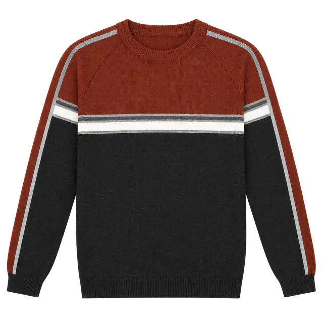 Vintage 90s Arizona Jean Co. Colorblock Knit Sweater Men's XL / Cozy Retro Vibes! 🍁