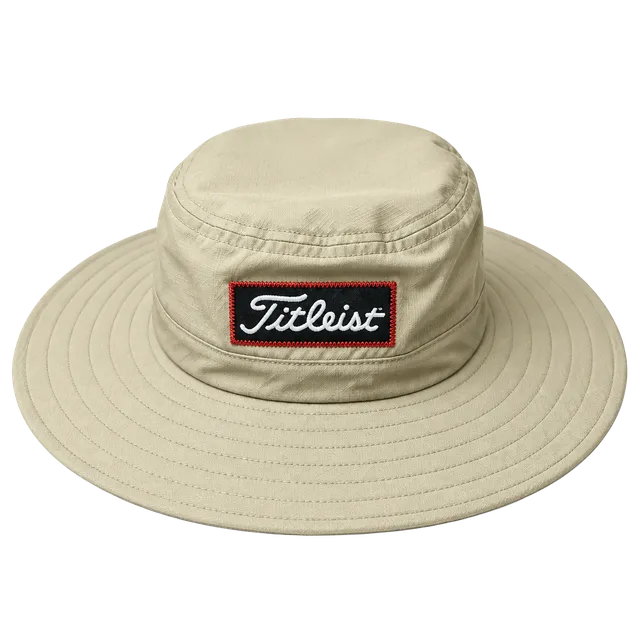 Titleist Wide Brim Golf Bucket Hat L/XL Khaki Sun Boonie