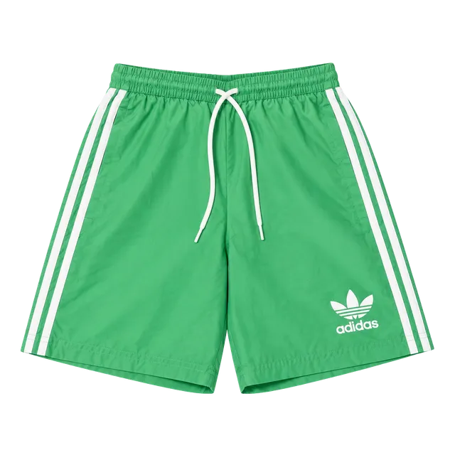 Adidas Originals Swim Shorts Size Adults Small Green 3 Stripes Trunks
