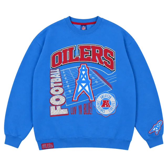 NFL Houston Oilers Luv Ya Blue Sweatshirt Light Blue