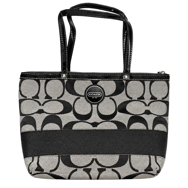Coach vintage black bag signature c logo canvas No. F1026-F15112
