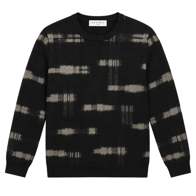 Sandro Paris Tie Dye Hoodie Size 1 Black Distressed Sweatshirt