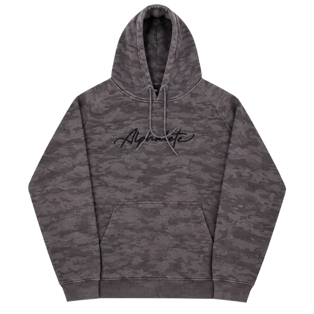 Alphalete Hoodie XX-Large  Camo Script Logo Sweatshirt
