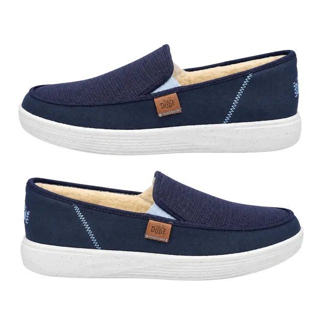 Hey Dude Sunapee Craft Casual Slip-On Navy Blue Loafer Shoes
