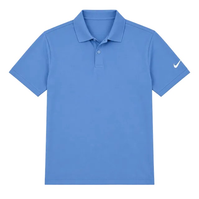 Nike Golf Polo Shirt Size L Blue Dri-FIT Short Sleeve