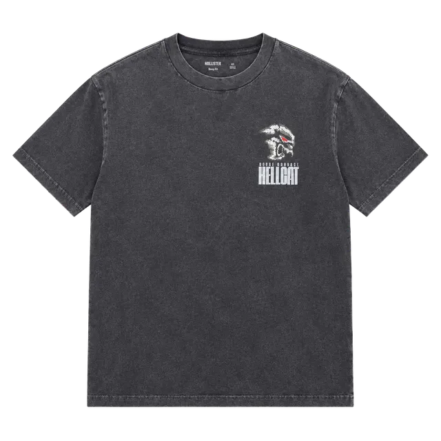 Hollister Dodge Charger Hellcat Graphic T-Shirt Size XS