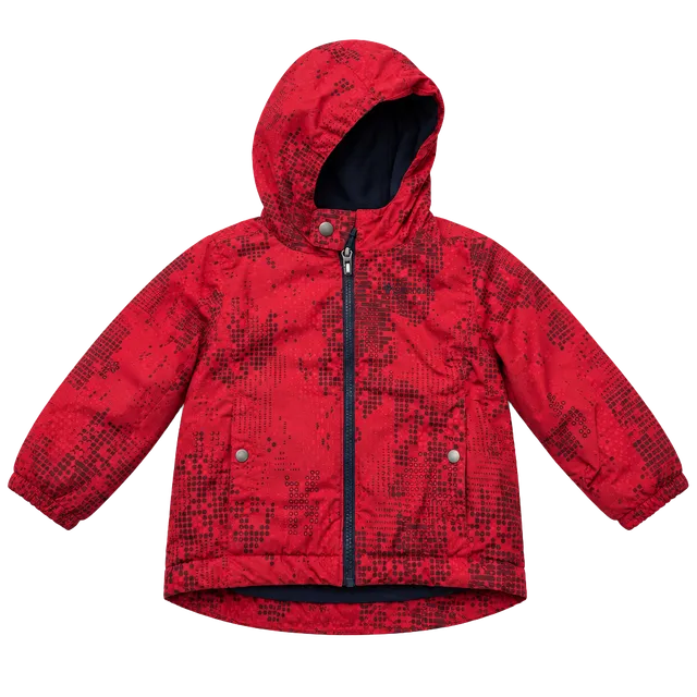 Columbia Jacket Size 3T Red Black Printed Hooded Coat