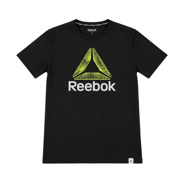 Reebok Graphic T-Shirt Size S Black Athletic Workout Top
