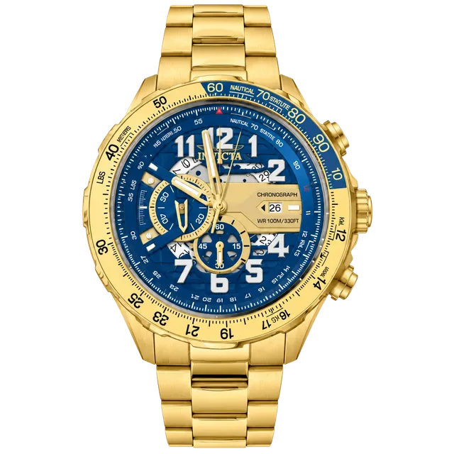 Invicta Chronograph Gold Tone Watch