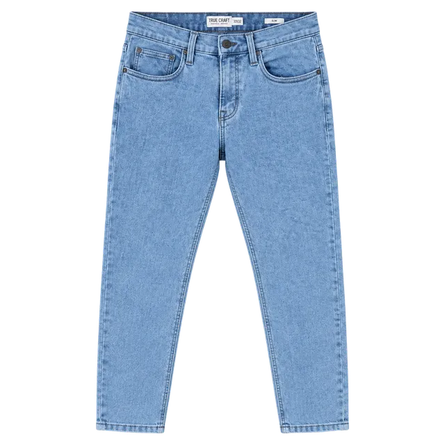 True Craft Slim Jeans 32x32 Light Wash Denim