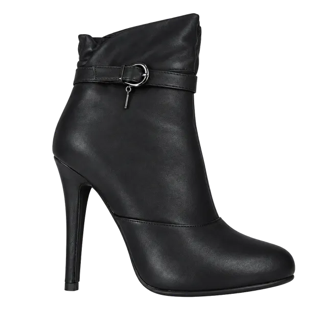 Forever Link Focus-35 Boots Size 9 Black Faux Leather