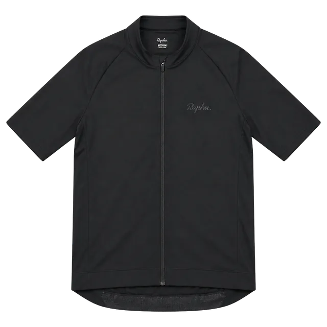 Rapha Cycling Jersey Size Medium Black Short Sleeve Full Zip