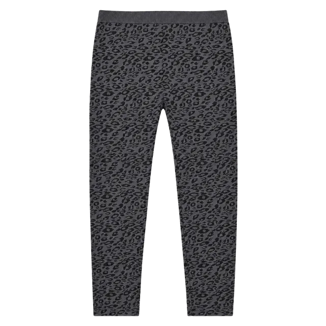 Memoi Monochrome Cheetah Leggings Gray Leopard Print