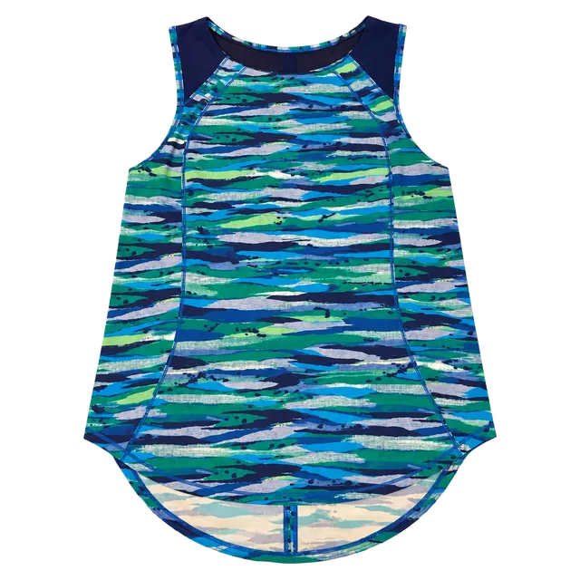 Lululemon Sculpt Tank Seven Wonders Workout Multi Hero Blue Small