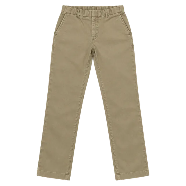 Tommy Hilfiger Chinos Pants Size 32x32 Khaki Slim Fit Flat Front Trousers
