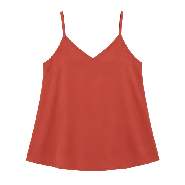 Wet Seal Cami Tank Top Size S Rust Orange V-Neck Spaghetti Strap