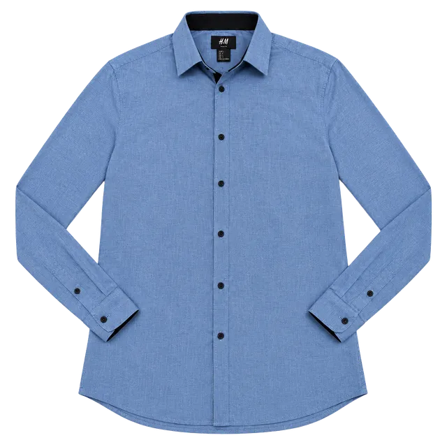 H&M Slim Fit Shirt Size S Blue Long Sleeve Easy Iron