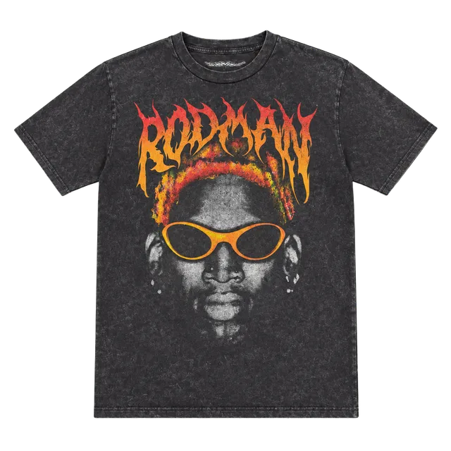Dennis Rodman Vintage Graphic Acid Wash T-Shirt