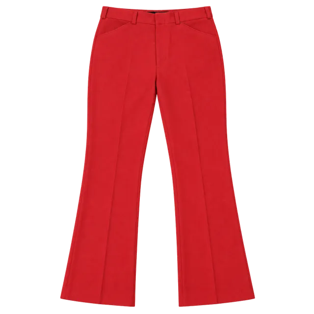 Vintage Double Knit Flare Dress Pants Size 36 Red Polyester