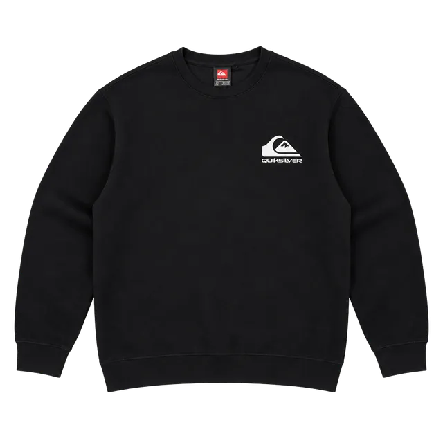 Vintage 2000s Quiksilver Crew Neck Sweatshirt Size S Black Graphic Pullover
