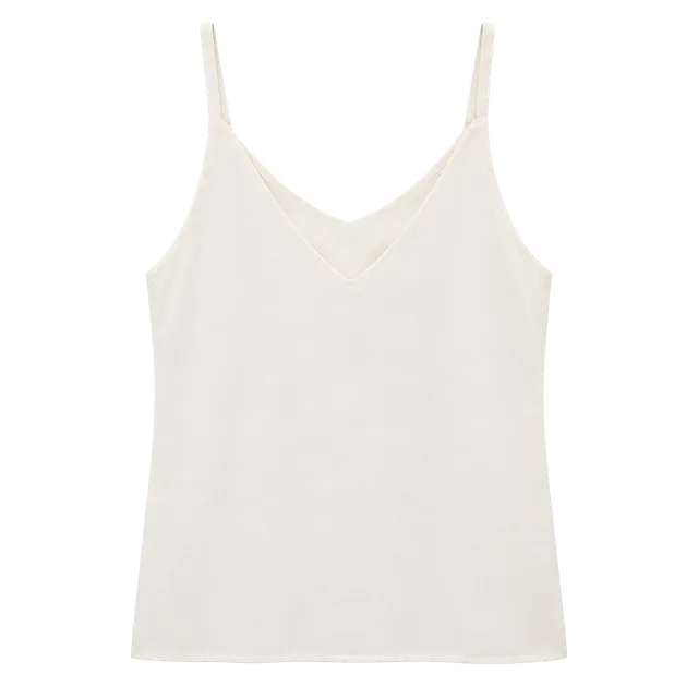 A New Day Women’s Large Cream Ivory V-Neck Cami Tank Top Adjustable Straps