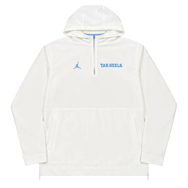 Jordan UNC Tar Heels 1/2 Zip Hoodie Size L White