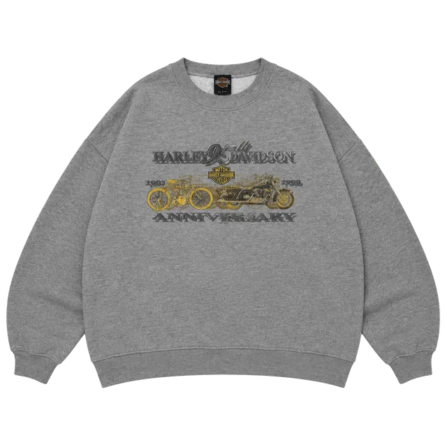Harley Davidson 95th Anniversary Sweatshirt XL Grey 1997 Vintage