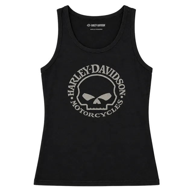 Harley-Davidson Tank Top Size Small Black Skull Motorcycles Graphic