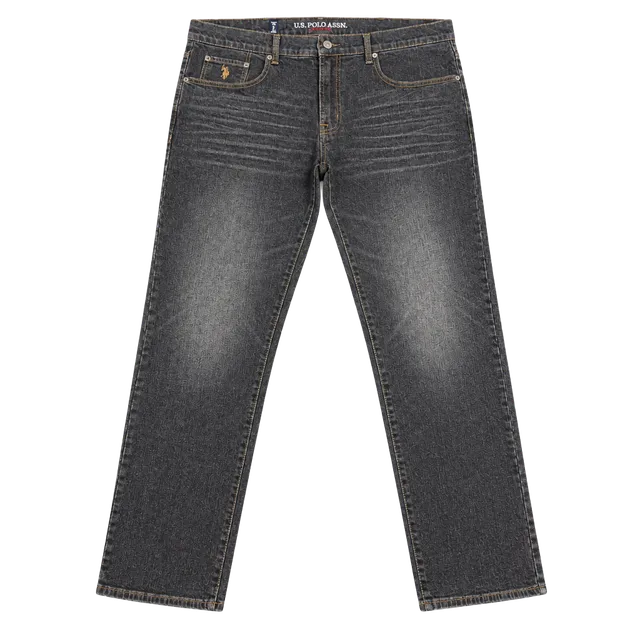 U.S. Polo Assn. Denim Co. Straight Jeans 38x32 Black Activate Stretch