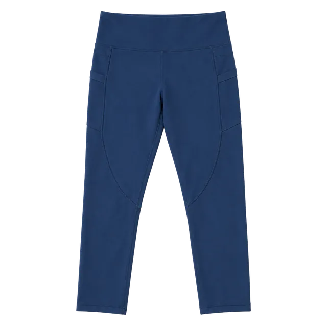 Zyia Active Capri Leggings Size 6-8 Blue Pocket High Rise Yoga Workout