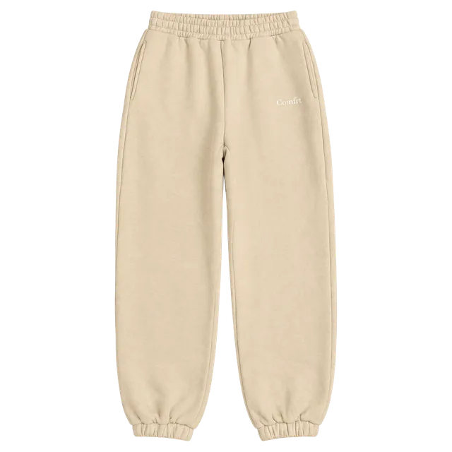 Comfrt Sweatpants Size M Cream Cotton Blend Joggers