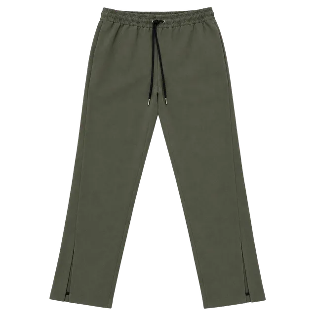 Theory Slit Pull On W Regent Crepe Pants Size 2 Olive Green