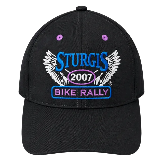 Sturgis Bike Rally 2007 Embroidered Black Adjustable Baseball Cap