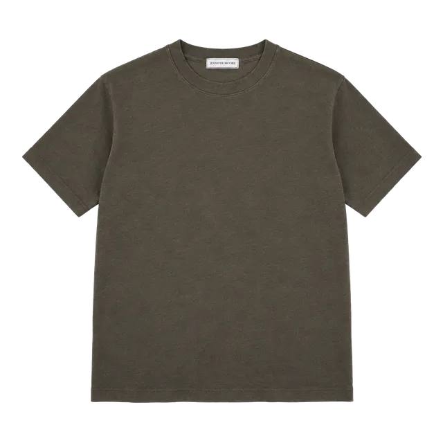 Jennifer Moore T-Shirt Size L Brown Cotton Crewneck Vintage