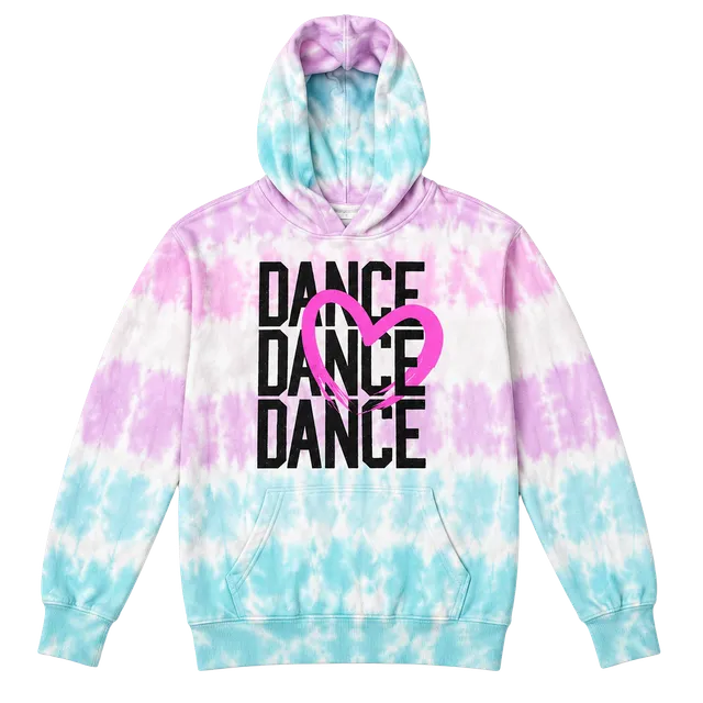 sugar & jade Tie Dye Hoodie Size M 10 Multi Dance Graphic Sweatshirt