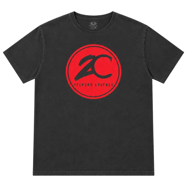 Fruit of the Loom Seckond Chaynce T-Shirt Size 2XL Black Red Graphic