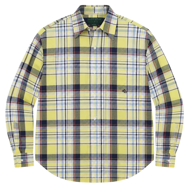 Lauren Ralph Lauren Plaid Long Sleeve Button Down Shirt Size 4 Yellow