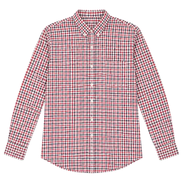 J.Crew Classic Fit Gingham Button Down Shirt Size XL Red Blue Plaid