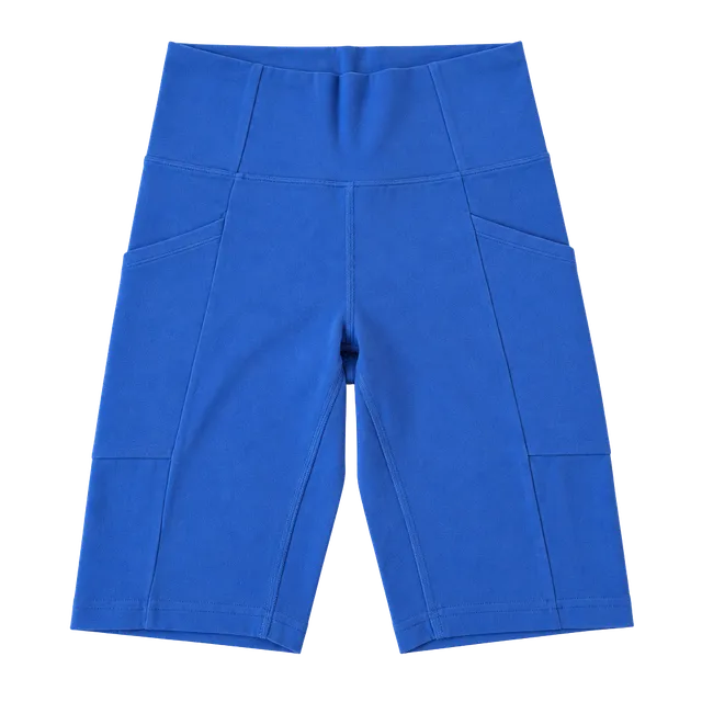 REI Co-op Active Bike Shorts Blue High Rise Pockets Hiking Cycling Women Size S